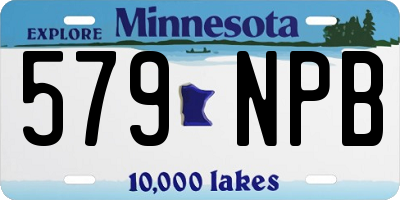MN license plate 579NPB