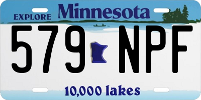 MN license plate 579NPF