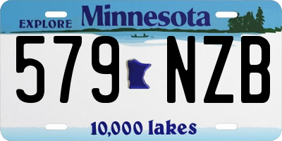 MN license plate 579NZB