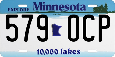 MN license plate 579OCP