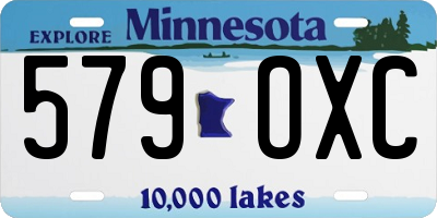 MN license plate 579OXC