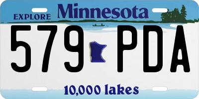 MN license plate 579PDA