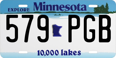 MN license plate 579PGB