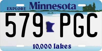 MN license plate 579PGC