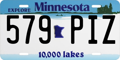 MN license plate 579PIZ
