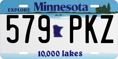 MN license plate 579PKZ