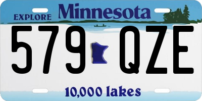 MN license plate 579QZE