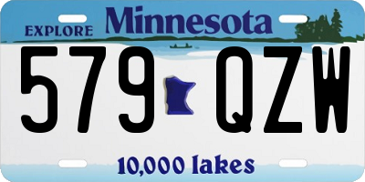 MN license plate 579QZW