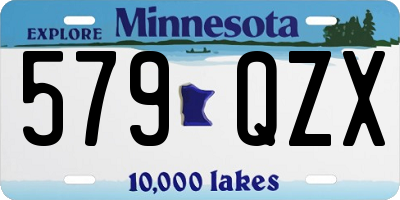 MN license plate 579QZX