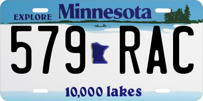 MN license plate 579RAC