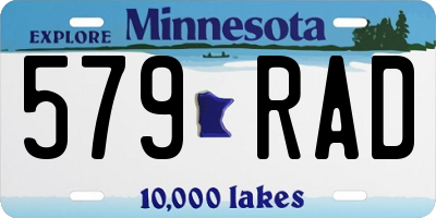 MN license plate 579RAD