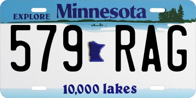 MN license plate 579RAG