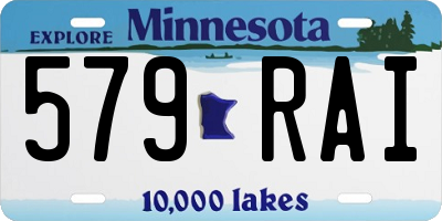 MN license plate 579RAI