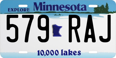MN license plate 579RAJ