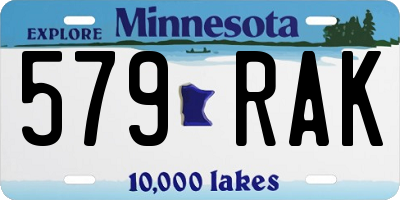MN license plate 579RAK