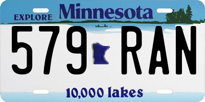 MN license plate 579RAN
