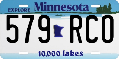MN license plate 579RCO
