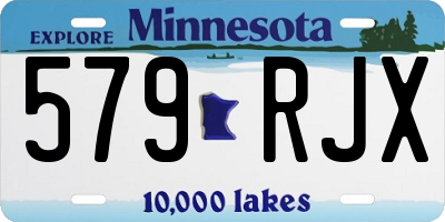 MN license plate 579RJX