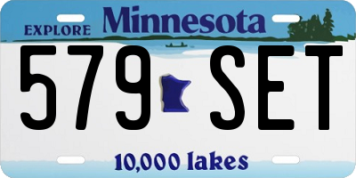 MN license plate 579SET