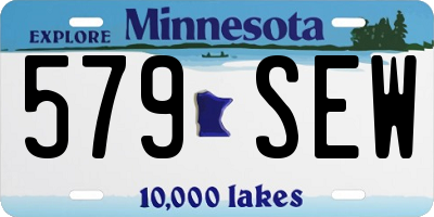 MN license plate 579SEW