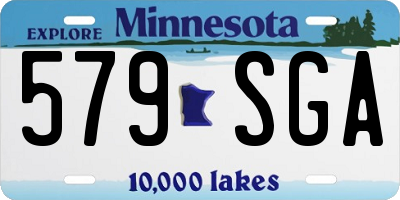 MN license plate 579SGA
