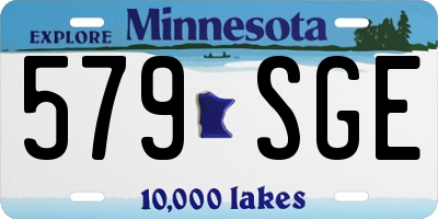 MN license plate 579SGE
