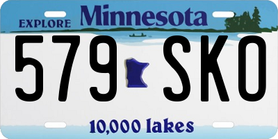 MN license plate 579SKO