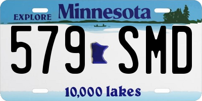 MN license plate 579SMD
