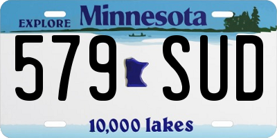 MN license plate 579SUD