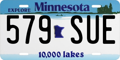 MN license plate 579SUE