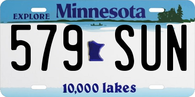MN license plate 579SUN