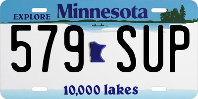 MN license plate 579SUP