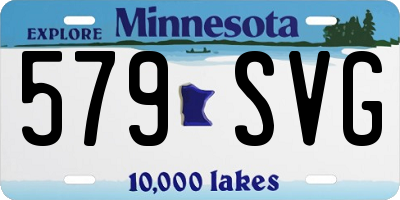 MN license plate 579SVG