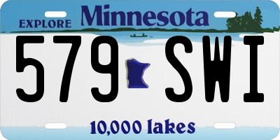 MN license plate 579SWI