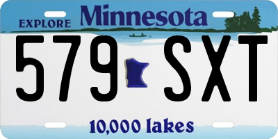 MN license plate 579SXT