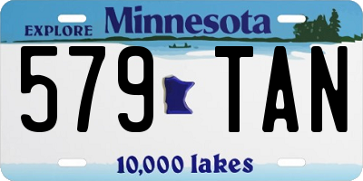 MN license plate 579TAN