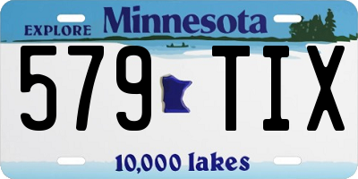 MN license plate 579TIX