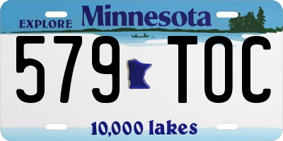 MN license plate 579TOC