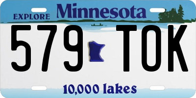 MN license plate 579TOK