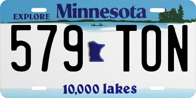 MN license plate 579TON