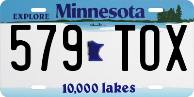 MN license plate 579TOX