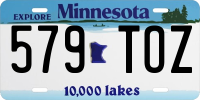 MN license plate 579TOZ