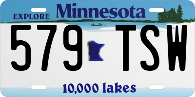 MN license plate 579TSW