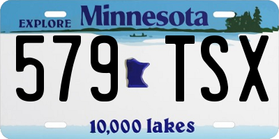 MN license plate 579TSX