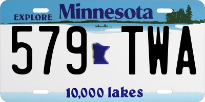 MN license plate 579TWA