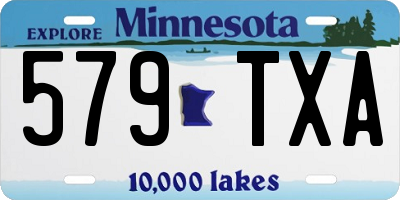 MN license plate 579TXA
