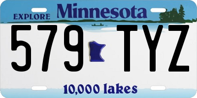 MN license plate 579TYZ