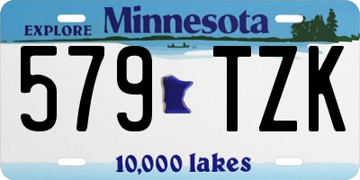 MN license plate 579TZK