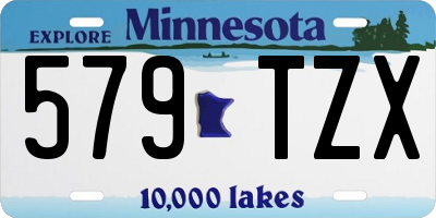 MN license plate 579TZX