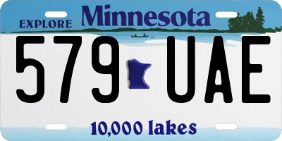 MN license plate 579UAE